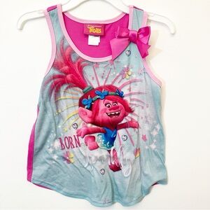 Tank trolls pajama tank top 8y